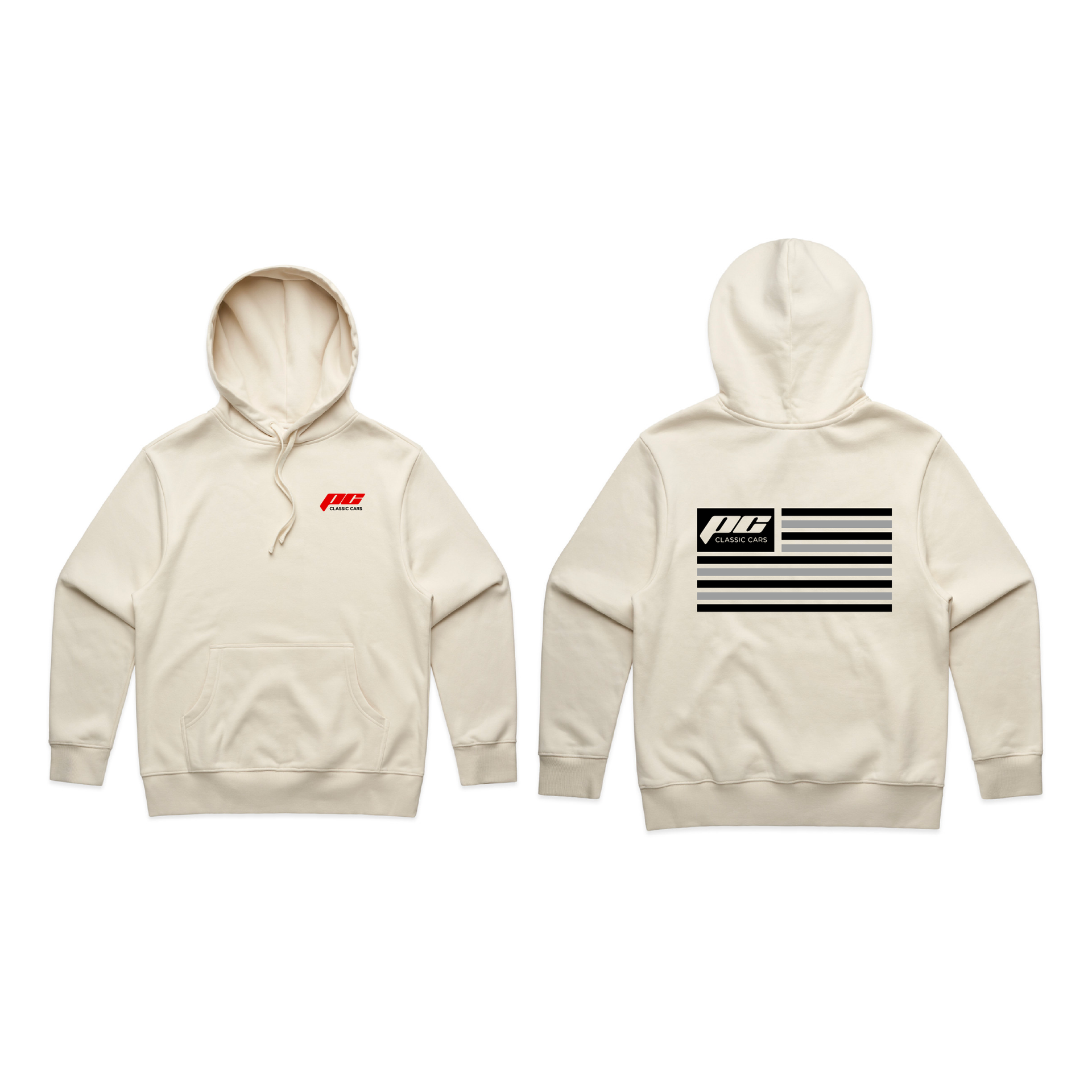 PC Classic Off-White Patriot Hoodie – PC Classic Cars